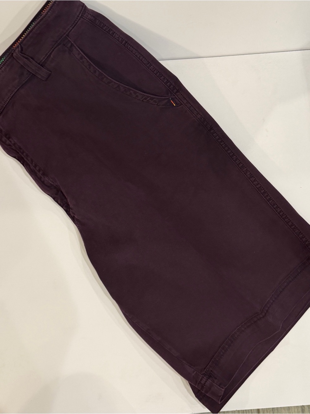 Robert Graham Men's Flat-Front Shorts in Deep Plum Size 32 Classic Fit